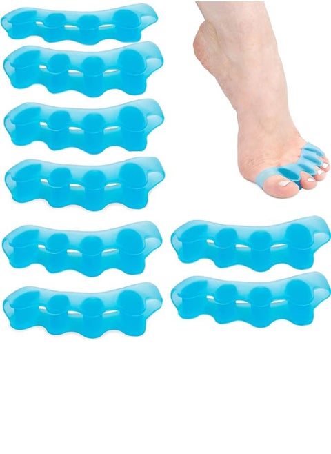 Toe Separators for Overlapping Toes and Restore Crooked Toes to Their Original Shape, Correct Bunions, Toe Spacers Toe Straightener Toe Stretcher Hammer Toes - Universal Size, 4 Pair