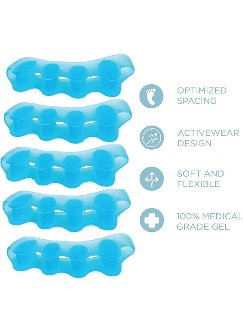 Toe Separators for Overlapping Toes and Restore Crooked Toes to Their Original Shape, Correct Bunions, Toe Spacers Toe Straightener Toe Stretcher Hammer Toes - Universal Size, 4 Pair