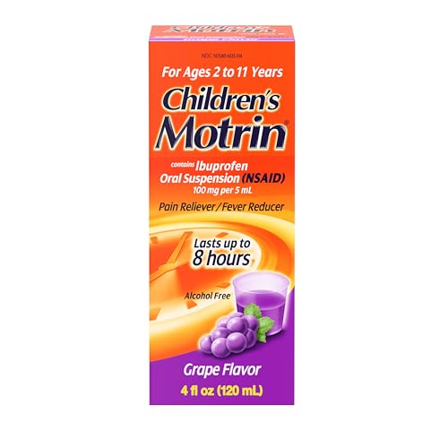 Motrin Children's Motrin Oral Suspension, Pain Relief, Ibuprofen, Grape Flavored, 4 Oz - Image 1