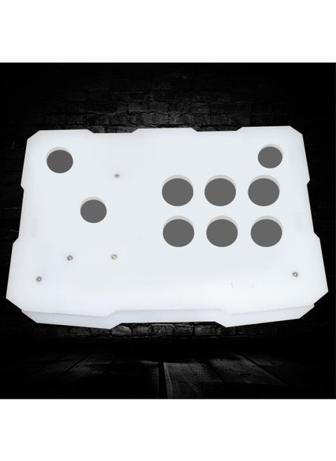 Rocker Housing DIY Rocker Frame Acrylic Outer Frame Arcade Outer Box King Rocker Street Shell-Product Color:White Acrylic Frame, Two-character Key Position