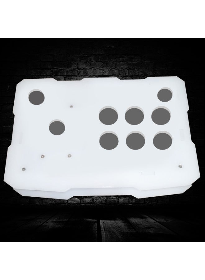 Rocker Housing DIY Rocker Frame Acrylic Outer Frame Arcade Outer Box King Rocker Street Shell-Product Color:White Acrylic Frame, Two-character Key Position  - Image 1
