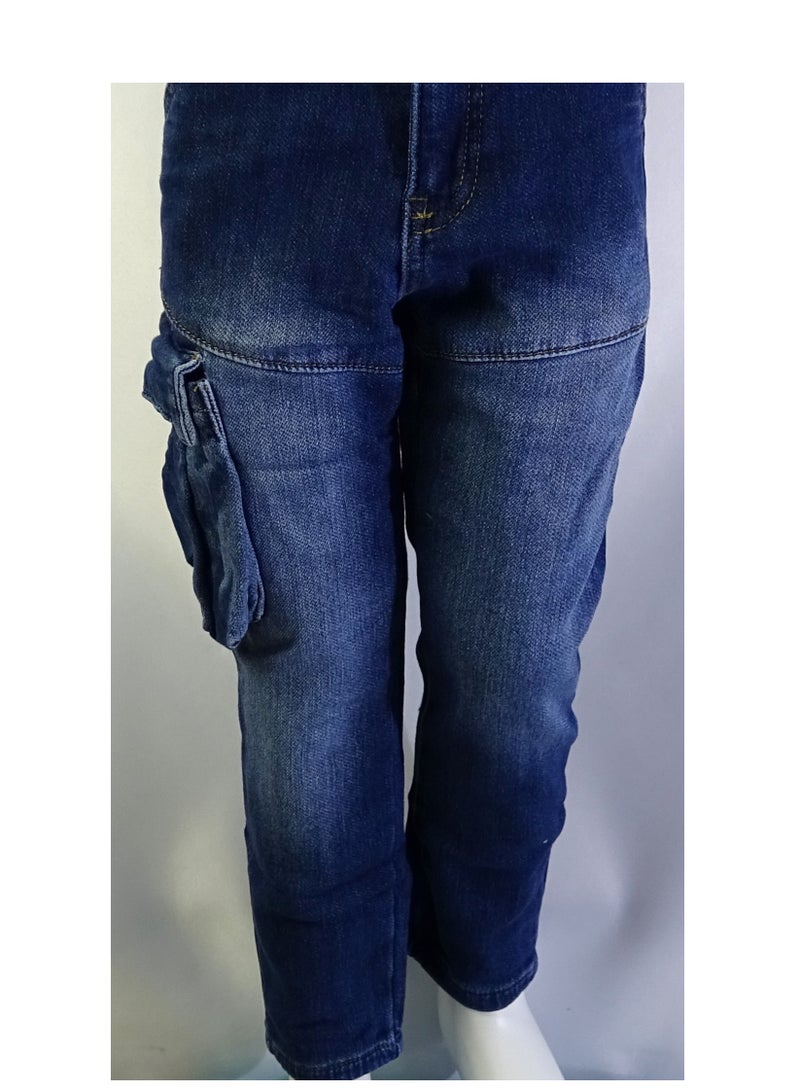 شلــــتر صناعة تركية فاخرة؛ بنطلون جينز اولاد بزر للخصر و جيوب متعددة من مجموعة شلتر 23024 - Image 4