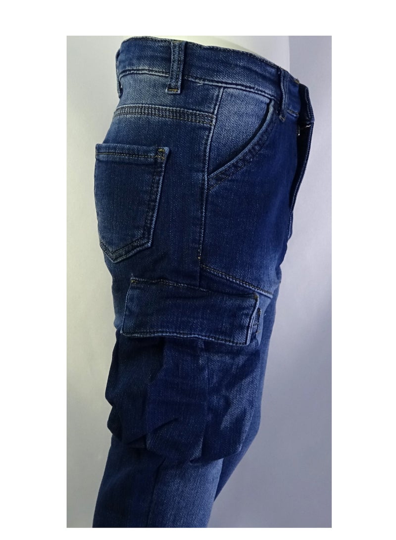 شلــــتر صناعة تركية فاخرة؛ بنطلون جينز اولاد بزر للخصر و جيوب متعددة من مجموعة شلتر 23024 - Image 5