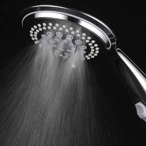 Dream Spa 1459 9-Setting High-Power Ultra-Luxury Handheld Shower Head with Patented ON/OFF Pause Switch and 5-7 foot Stretchable Stainless Steel Hose (Premium Chrome) Use as overhead or handshower - Image 5