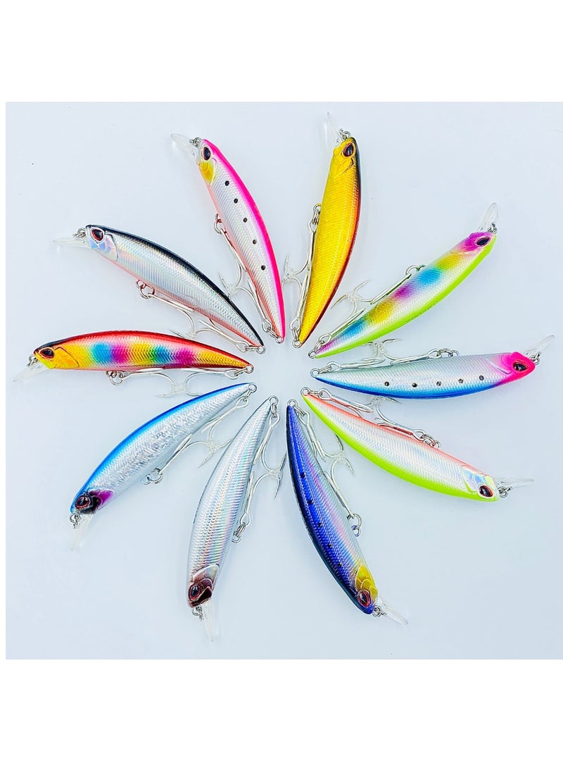 أوكورا خطاف ثلاثي BKK من أوكورا بروت - طول 50 ملم، وزن 4.7 جرام، حركة غرق اهتزازية، تصميم منخفض مقاومة الهواء، 10 ألوان ساحرة - Image 3