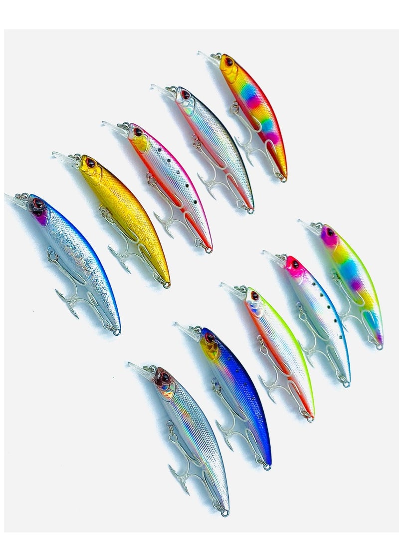 أوكورا خطاف ثلاثي BKK من أوكورا بروت - طول 50 ملم، وزن 4.7 جرام، حركة غرق اهتزازية، تصميم منخفض مقاومة الهواء، 10 ألوان ساحرة - Image 4