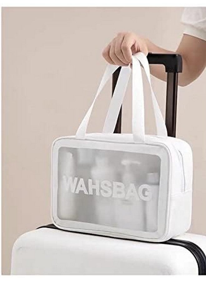 WISHBONE WASH Bag L Travel Toiletry Bag for Women and Men, Matte Translucent Toiletry Bag with with Handy Handle, Makeup Cosmetic Bag Travel Organizer for Accessories - Image 4
