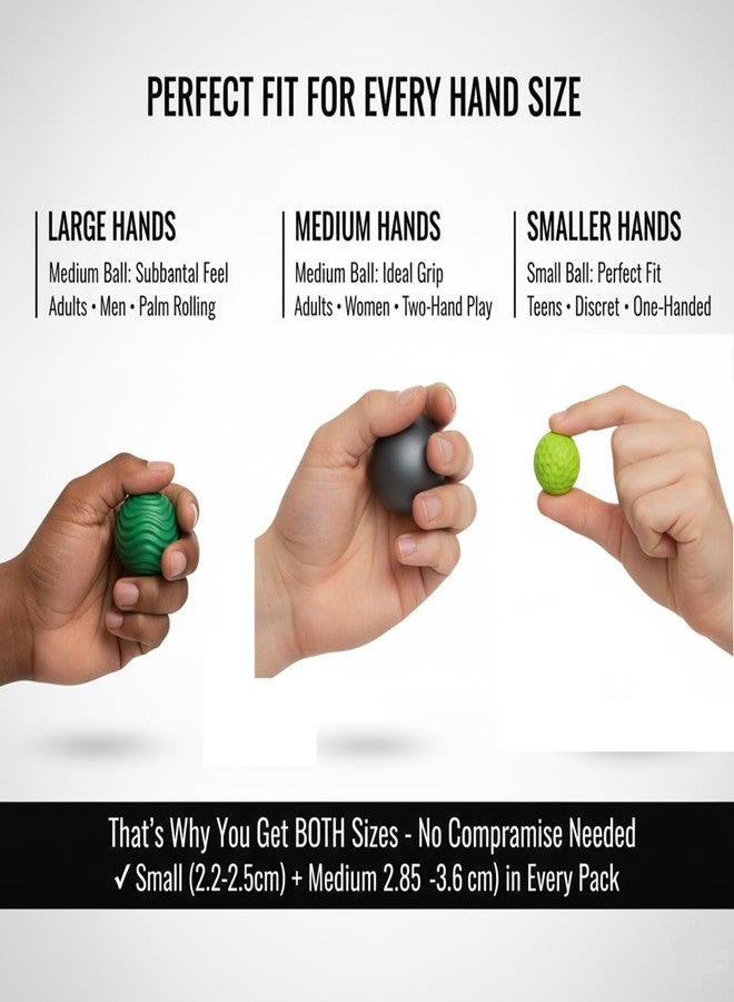 MAGMEN Magnetic Fidget Balls 8 Pack Dual Sizes (Small+Medium) - Sensory Toys Adults Kids ADHD Anxiety Autism - Silent Stress Relief Office Desk Toys 4 Textures Case - Black n Green - Image 4