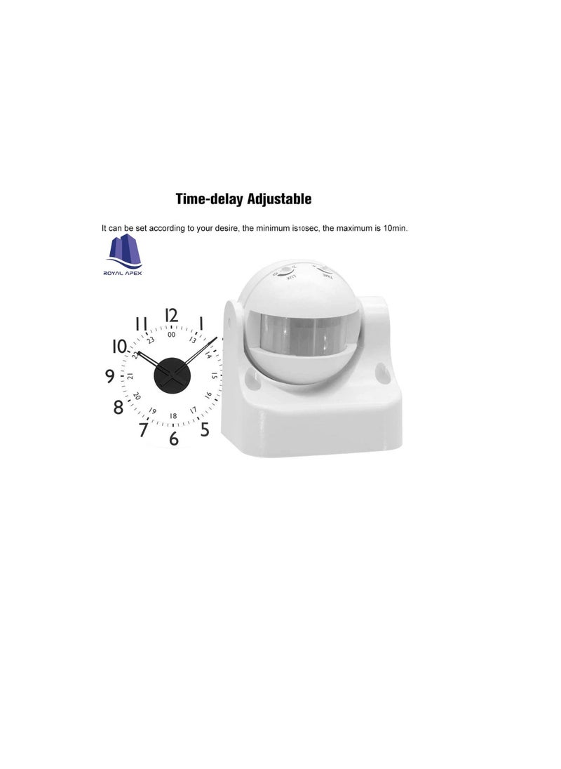 Generic - Motion Sensor Switch, AC 220V-240V 180 Degree Outdoor IP44 Security PIR Infrared Movement Detector Max 12m 10-2000LUX Energy-Saving Automatic... - Image 1