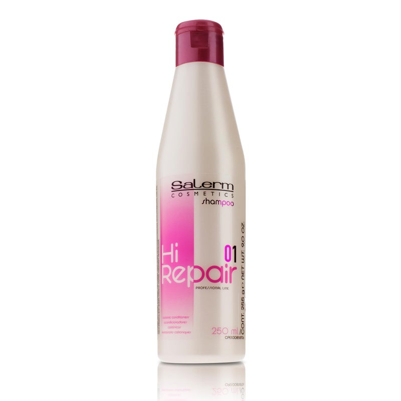 SALERM - Repair Shampoo - Hi Repair Shampoo - 250 ml - Deep Hydration for Damaged Hair - Repairs and Rejuvenates - Shinier and Softer Hair - Immediate Effect - Image 1