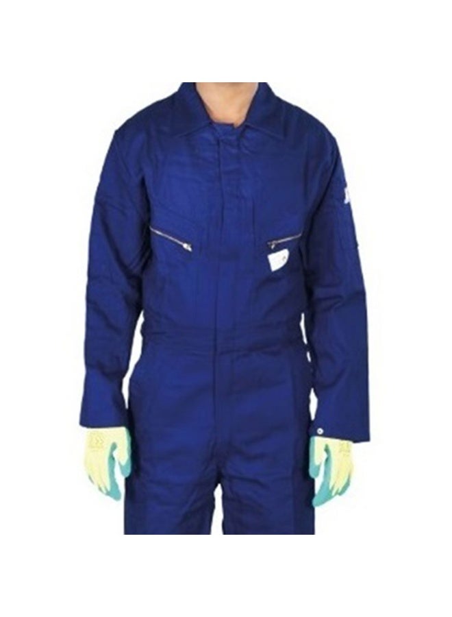 Vaultex Vaultex LBFRN 320GSM Fire Retardant Cotton Coverall, Navy Blue, 3XL  - Image 2