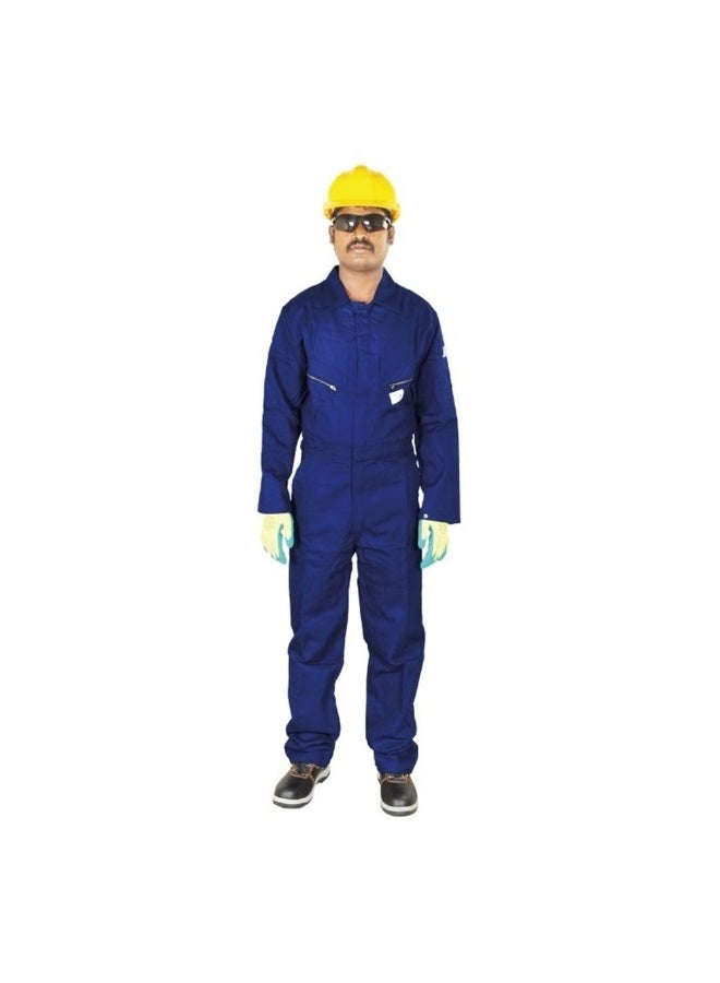 Vaultex Vaultex LBFRN 320GSM Fire Retardant Cotton Coverall, Navy Blue, 3XL  - Image 1