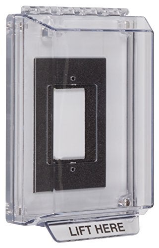 STI Safety Technology International, Inc. STI-14300NC Universal Stopper® Low Profile Housing with Backplate for Flush Devices, Indoor/Outdoor Clear Multi Purpose Protective Polycarbonate Cover - Image 4