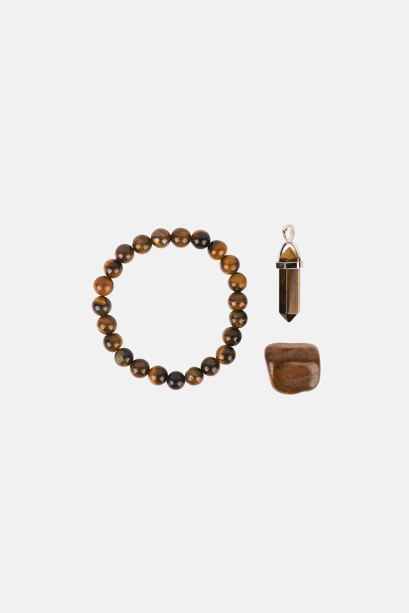 Muy Mucho Women Fashion Protection Bracelet Set, Brown  - Image 1