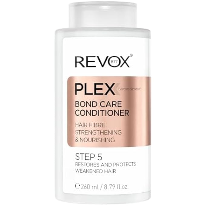 REVOX B77 - PLEX BOND CARE CONDITIONER STEP 5, 260 ML, REPAIRING HAIR CONDITIONER, DEEPLY HYDRATES AND NOURISHES HAIR FIBERS, PROTECTS AND PREVENTS HAIR BREAKAGE, ENHANCES COLOR - Image 1