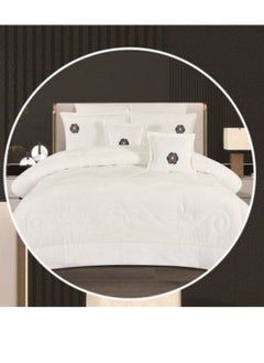 SMART HOME Winter double bed sheet 5 pieces embroidered double-sided system velvet face and fur face, single size 180x240 cm, the sheet fits a bed size 120X200 cm  - Image 2