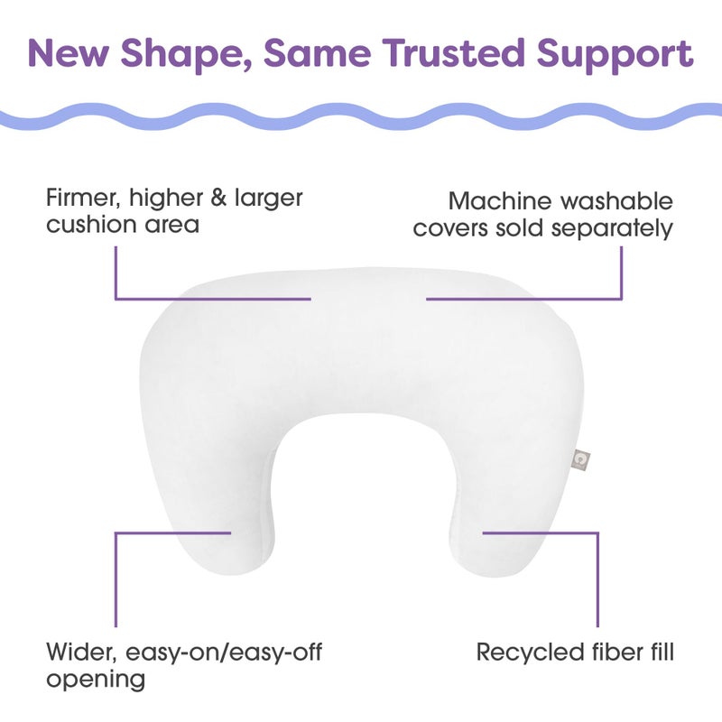 boppy وسادة بوبّي للرضاعة، بدون غطاء - وسادة أكبر وأكثر دعمًا للرضاعة الطبيعية وإطعام الزجاجة مع ارتفاع أعلى؛ معتمدة من تحالف سلامة الأطفال - Image 4