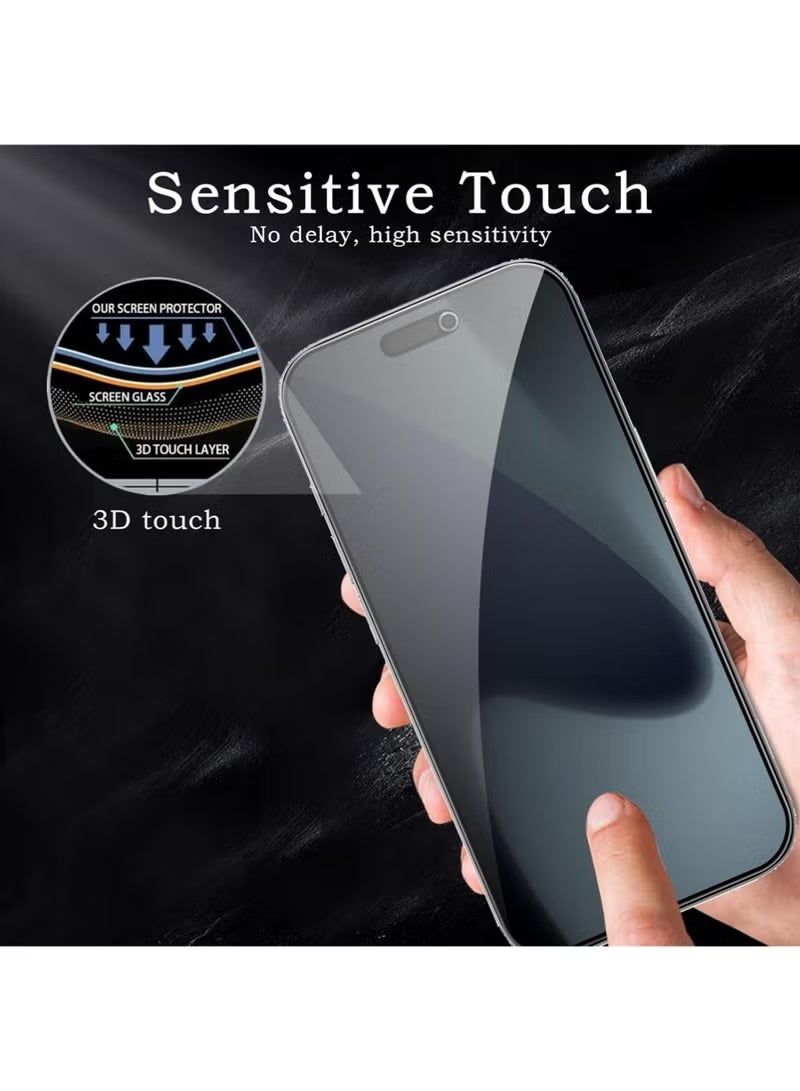 ELTRAZONE [2+2 Pack] Privacy Screen Protector for iPhone 17 Pro – Anti-Spy Shatterproof Tempered Glass with Camera Lens Protection, 9H Hardness, Bubble-Free, Anti-Glare, Case-Friendly Fit - Image 3