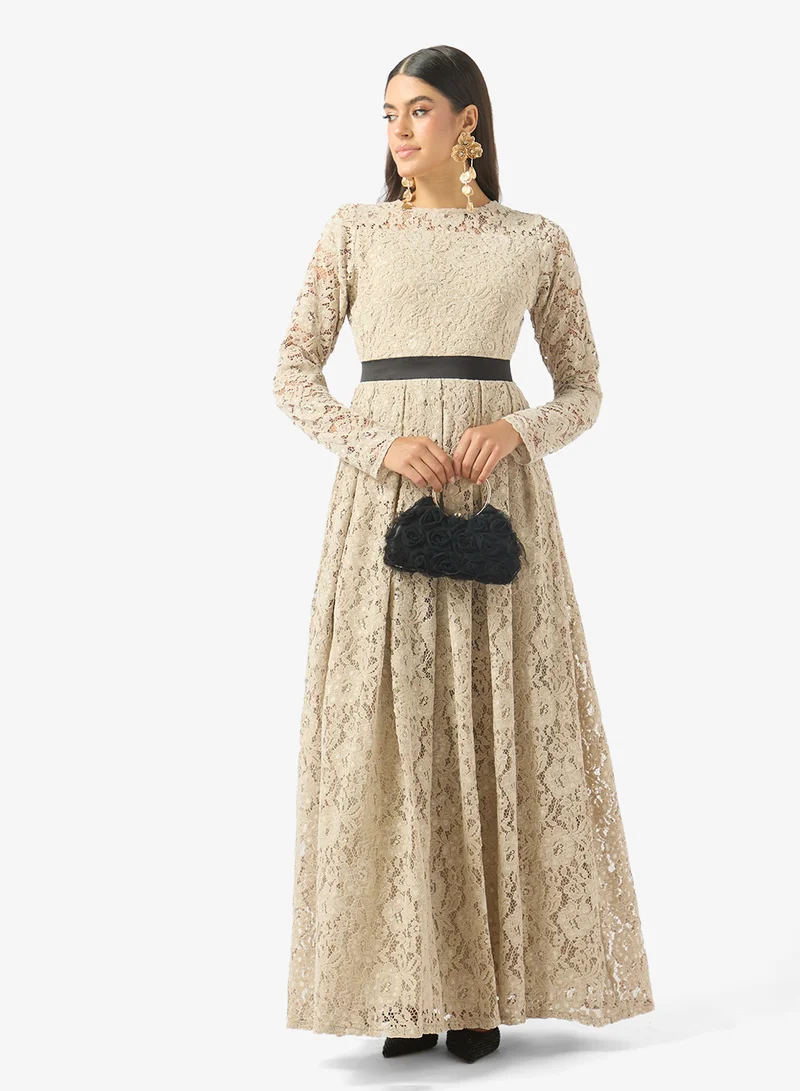Golden Apple  Solid Lace Arabian Dress for Women | Best Price UAE