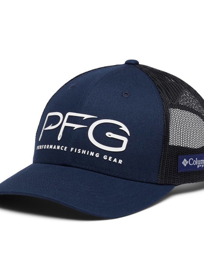Columbia pfg hooks snap back ball cap, breathable, adjustable- one size- collegiate navy, white pfg - Image 4