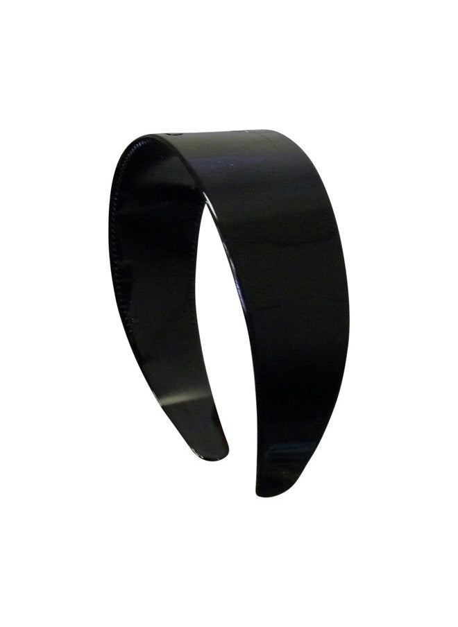 Motique Accessories 2 Inch Hard Plastic Headband with Teeth Women and Girls wide Hair band (Black)  - Image 1