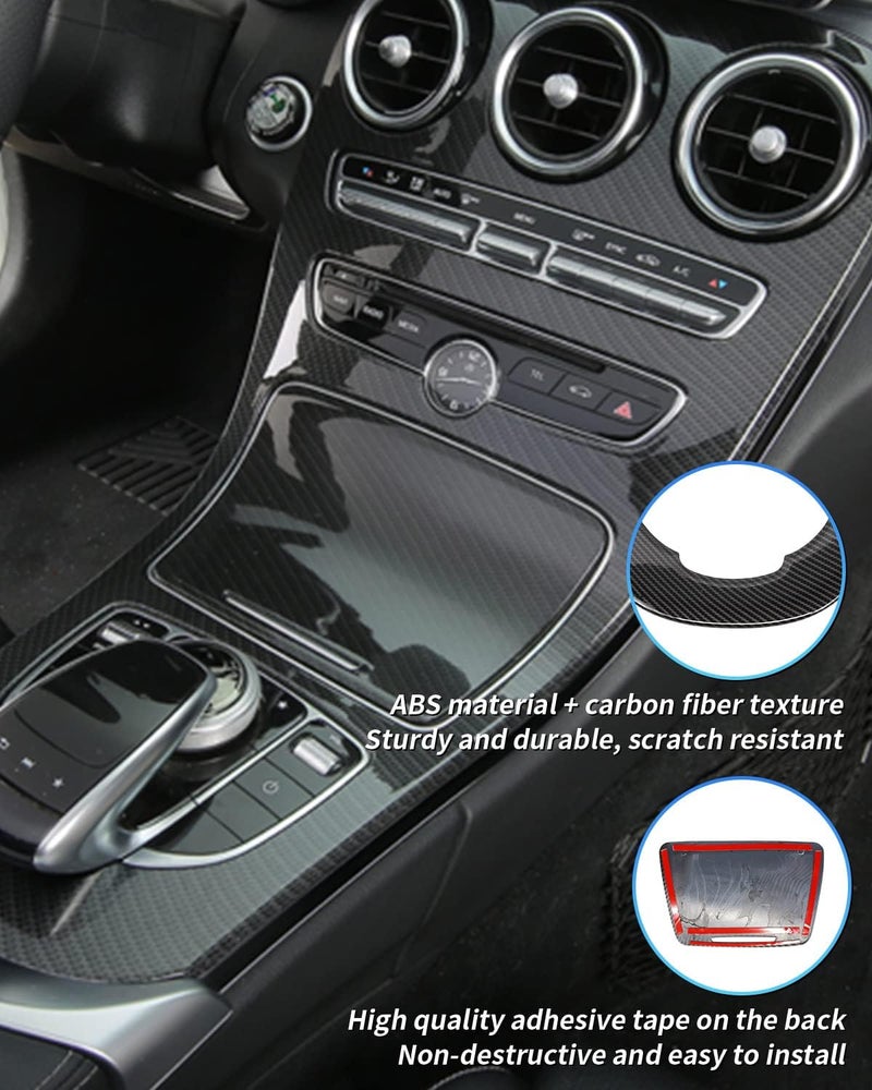 TZYSZDB غطاء إطار لوحة نقل الحركة لكونسول الوسط TZYSZDB لمرسيدس بنز C GLC Class W205 2015-2018 - Image 2