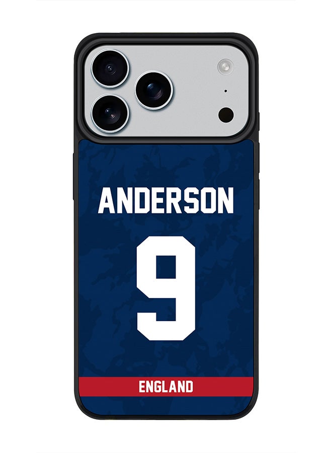 Stylizedd iPhone 17 Pro Max Case, [Compatible with MagSafe] Slim Magnetic cover Phone Case iPhone 17 Pro Max -England James Anderson, Jersey No 9 - Image 1