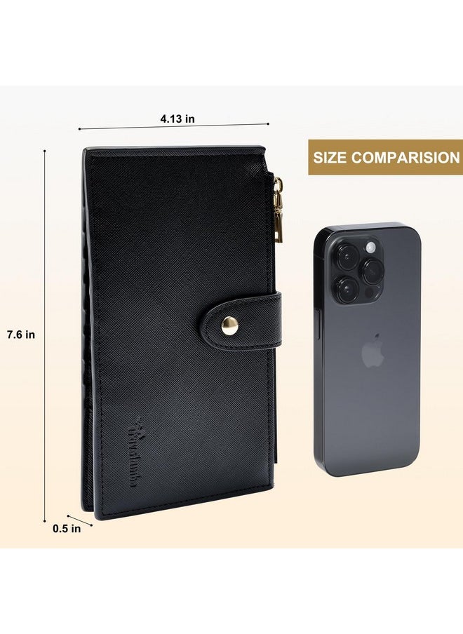Travelambo - Rfid Wallet Women Large Size Bifold Multi Card Wallet Case With Zipper Pocke Credit Card Holder For Women - Image 1