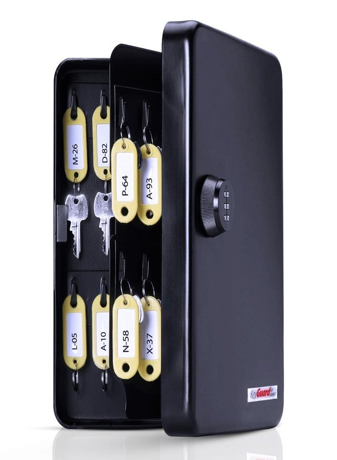 KeyGuard SL-8548 Combination Key Cabinet, 48 Hook, Black Finish - Image 1