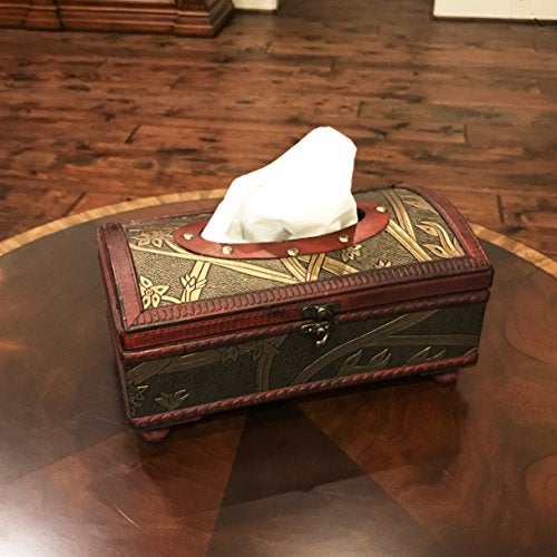 Allgala Antique Wooden Tissue Box Holder-HD90204 - Image 4