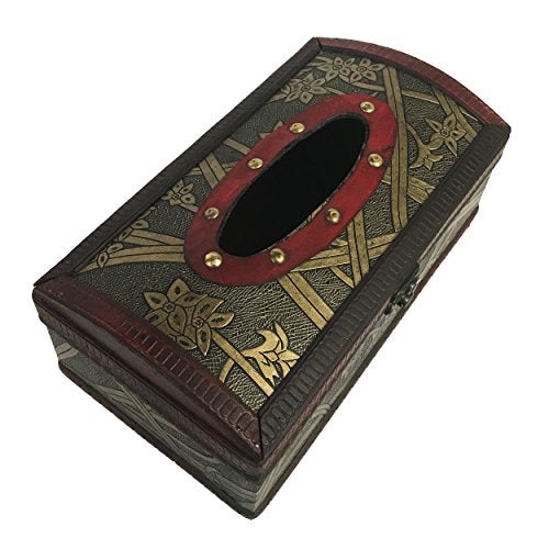 Allgala Antique Wooden Tissue Box Holder-HD90204 - Image 3