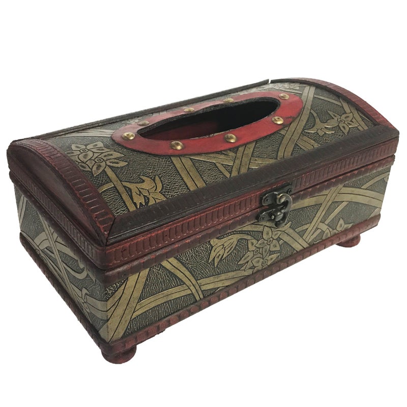 Allgala Antique Wooden Tissue Box Holder-HD90204 - Image 5