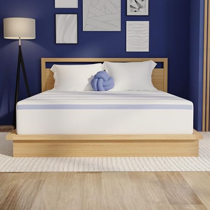 Vibe Gel Memory Foam Mattress 12Inch CertiPURUS Certified BedinaBox Full White