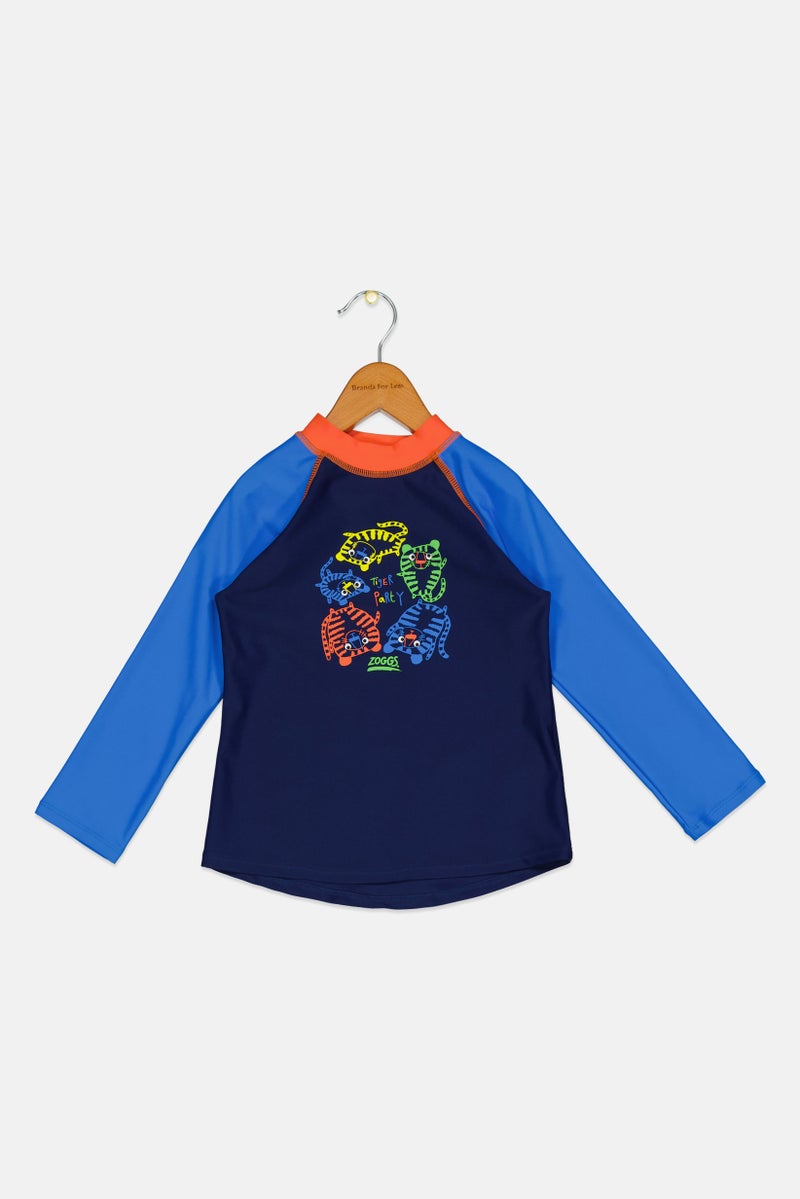 ZOGGS Toddlers Boy Graphic Print Long Sleeve T-Shirt, Multicolor - Image 1