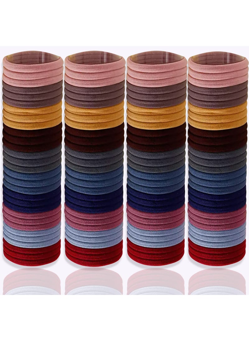 YANRONG - 120PCS Dark Hair TiesCotton Ponytail Holders Seamless Elastic Hair BandsWomen No Damage Hair Accessoires For Thick HairGirl Accessories45CM in Diameter - Image 1