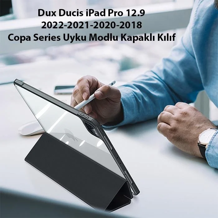 Polhammobile Polham Ultra Thin Apple iPad 12.9 Inch Compatible Cover Case with Sleep Mode, Magnet Cover with Stand