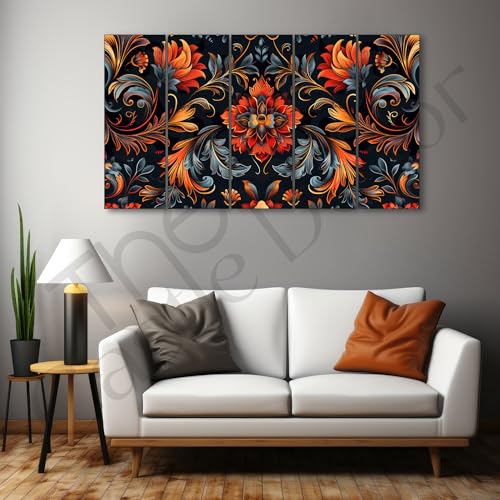 The Castle Decor Flower painting with frame Big Size 27x48 Wall art for living room,Bedroom,Drawing room,Hotels-Wooden Framed-711 - Image 2