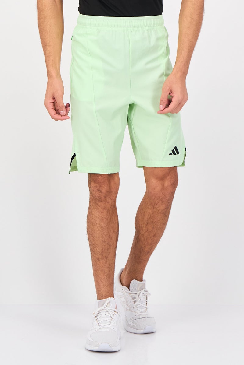 Adidas Men Sportswear Fit 9 Inseam Training Shorts, Light Green - Image 1