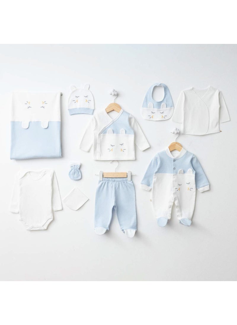 FOR MY BABY Formybaby 10-Piece Baby Hospital Bodysuit Set Blue  - Image 1