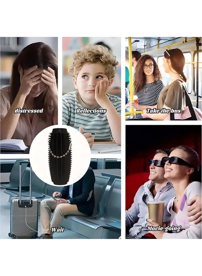 1 حزمة سلسلة مفاتيح التوتر على شكل قنبلة خضراء وزرقاء، عصا تدليك يدوي بمقبس مسنن، غير مصنوعة من PVC، لعبة تشتيت الانتباه لتخفيف القلق للمكاتب والسفر والطلاب والمحترفين، ديكور مكتب محمول وأداة سفر، بناء متين. - Image 1