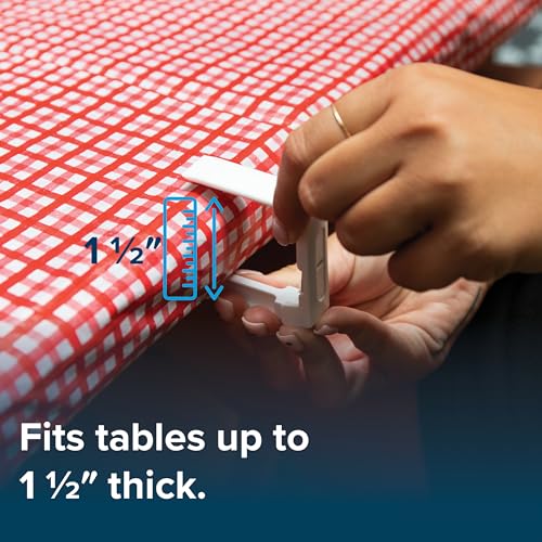 Camco Deluxe Tablecloth Clamps  Features a SpringLoaded Design for a Strong Hold a HeavyDuty Plastic Construction and Fits Tables Up to 112Inches Thick  4Pack 51077 - Image 4