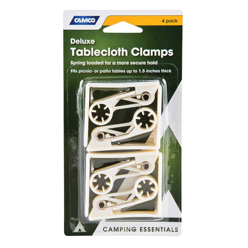 Camco Deluxe Tablecloth Clamps  Features a SpringLoaded Design for a Strong Hold a HeavyDuty Plastic Construction and Fits Tables Up to 112Inches Thick  4Pack 51077 - Image 2