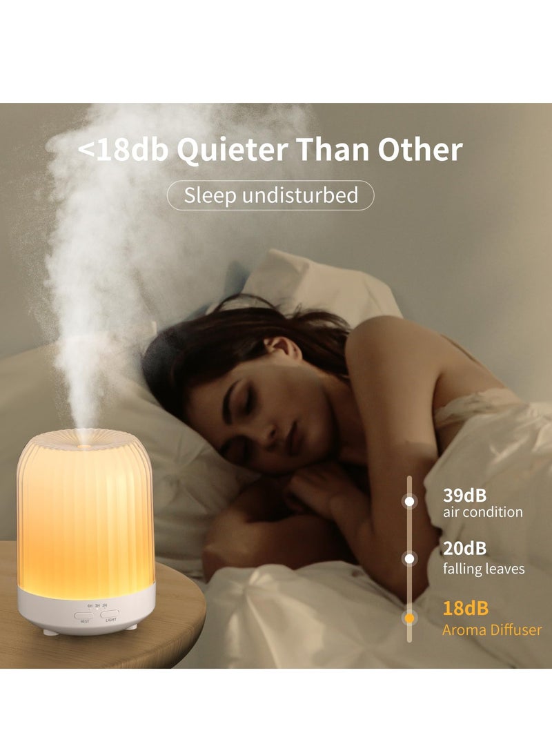 SYOSI ltrasonic Aromatherapy Diffuser Humidifier, 250ML Small Aromatherapy Diffuser with 7 Color Lights, Suitable for Livingroom Bedroom, Home Office (White) - Image 3