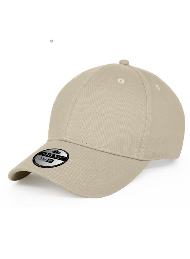 Artexia Baseball Cap 100% Cotton Hats for Men Hats for Women Cooling Performance Womens Baseball Caps Black Baseball (Beige) - Image 1