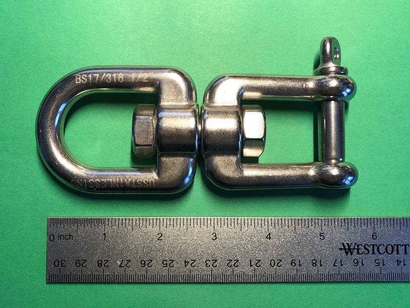 US Stainless Stainless Steel 316 Anchor Swivel Eye and Jaw 13mm (1/2") Marine Grade - Image 4