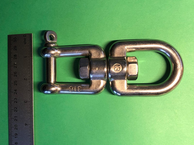 US Stainless Stainless Steel 316 Anchor Swivel Eye and Jaw 13mm (1/2") Marine Grade - Image 5