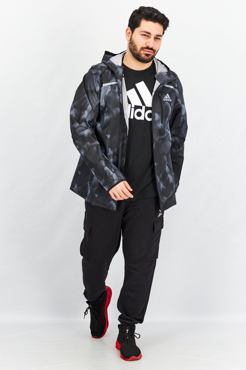 Adidas Men Sportswear Fit Long Sleeve Running Jacket, Multicolor - Image 3