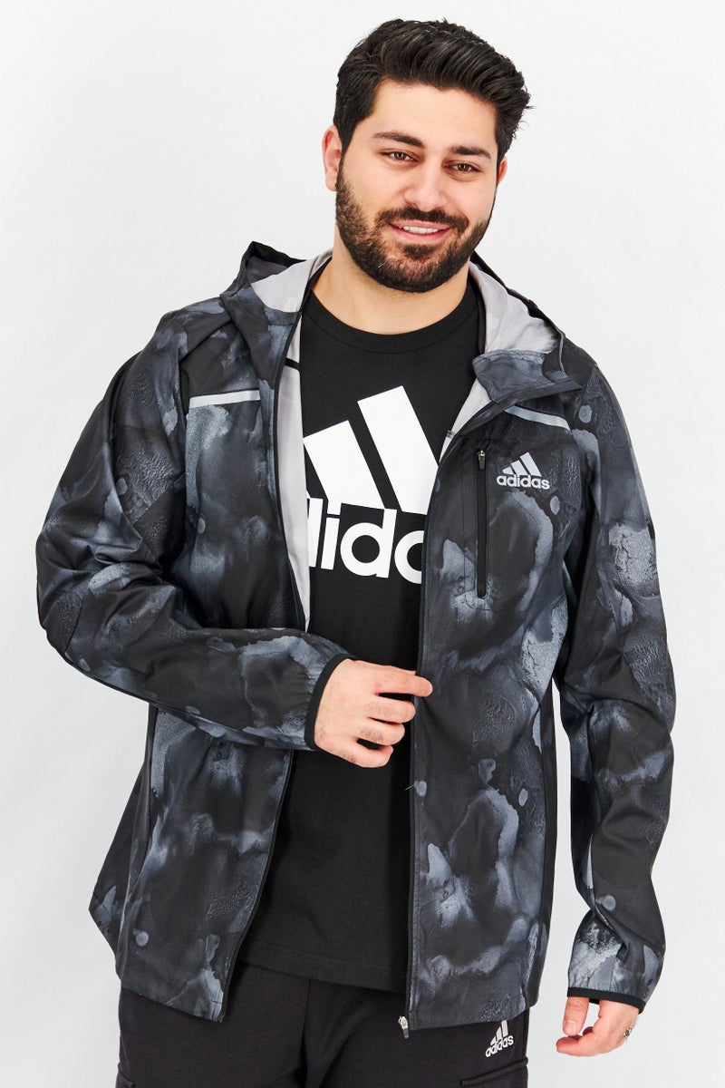 Adidas Men Sportswear Fit Long Sleeve Running Jacket, Multicolor - Image 1