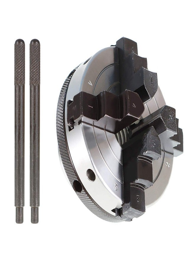 findmall Wood Lathe Chuck, 3-Inch 4 Jaw Chuck with 1-Inch by 8 TPI Spindles - Image 1