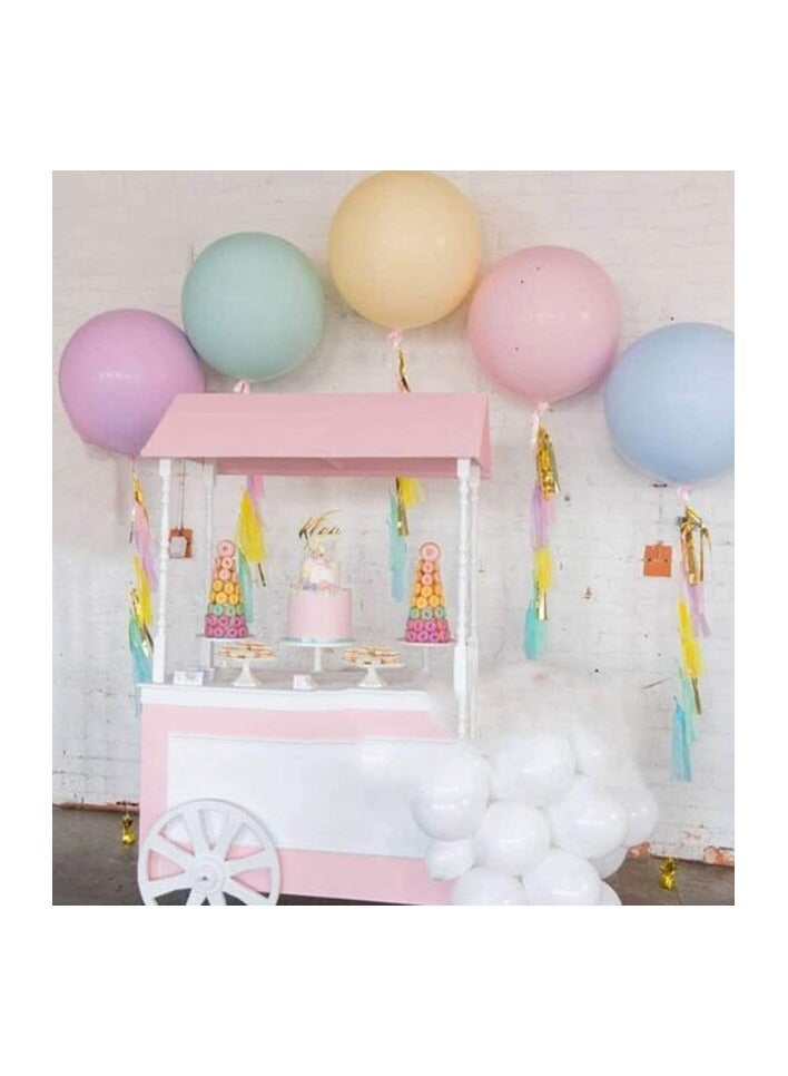 بروماس بالونات بروماس 36 بوصة باستيل جامبو 5 قطع بالونات ضخمة لالتقاط الصور وديكور الزفاف وحفلات الزفاف وحفلات الزفاف وحفلات أعياد الميلاد والديكور المركزي